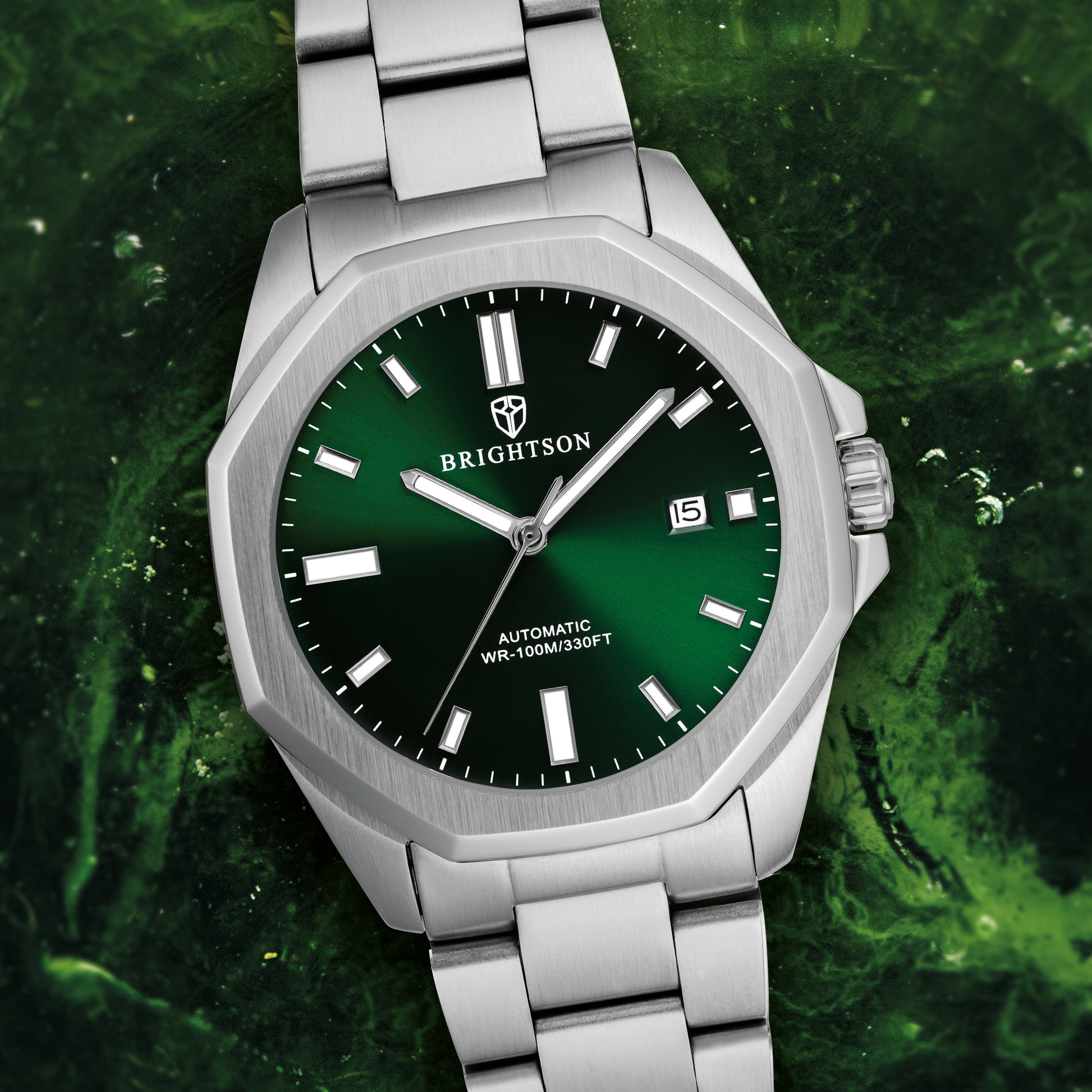 The Prestige - Silver/Green - Brightson Watches